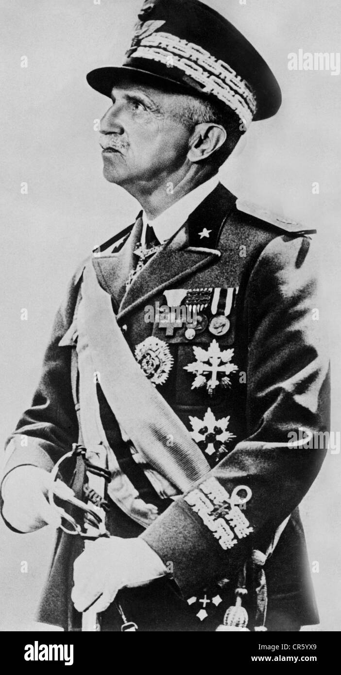 Victor Emmanuel III, 11.11. 1869 - 28.12.1947, König von Italien 29.7.1900 - 29.7.1946, halbe Länge, ca. 1940, Stockfoto