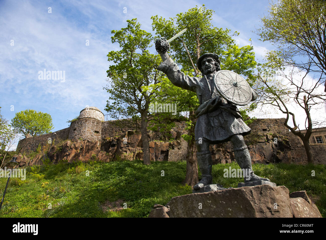 Rob Roy MacGregor Statue unter Stirling Castle Schottland, Vereinigtes Königreich Stockfoto