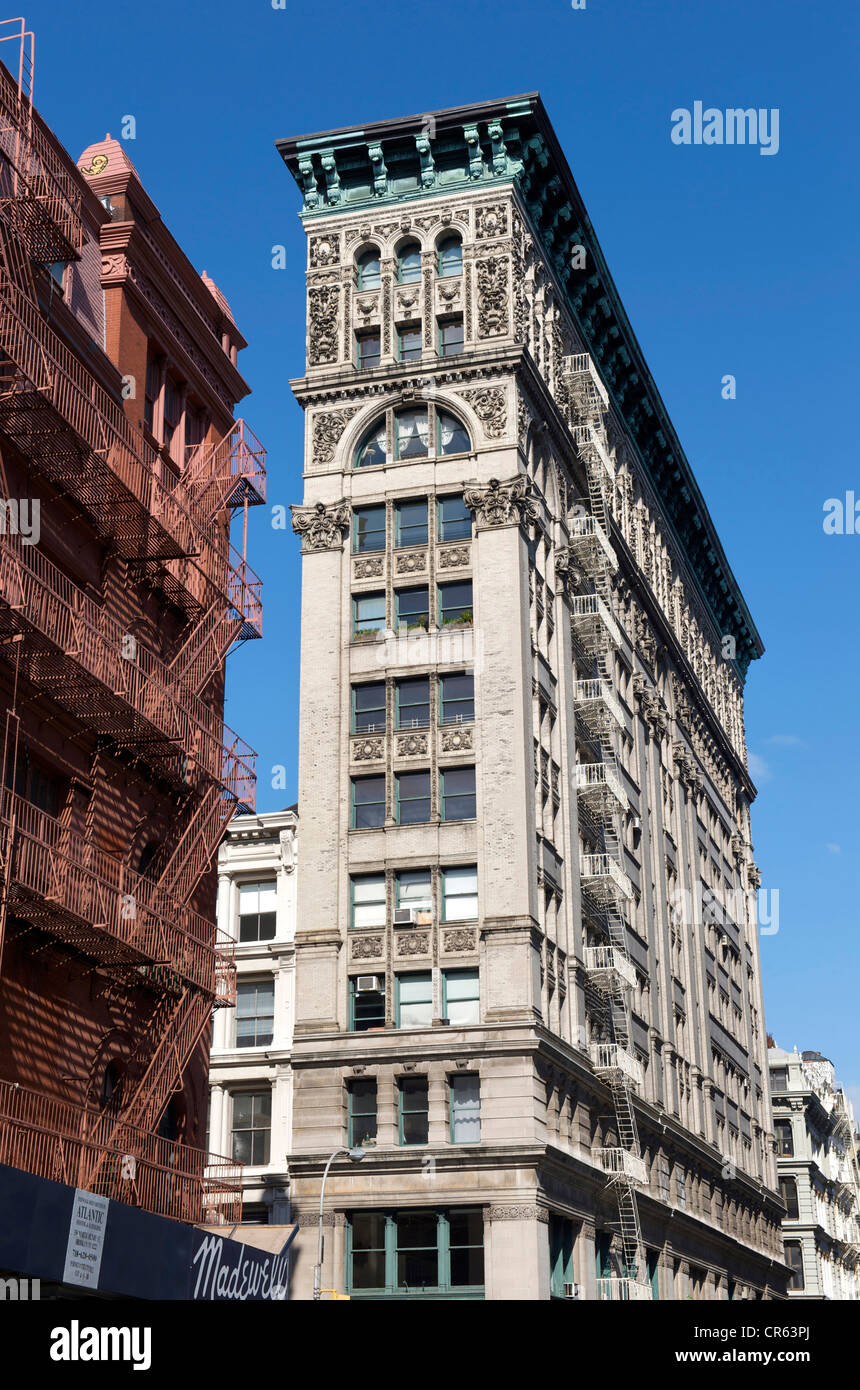 Vereinigte Staaten, New York City, Manhattan, Soho, Prince Street, wenig Singer Building erbaut im Jahre 1905 von Ernest Flagg Stockfoto