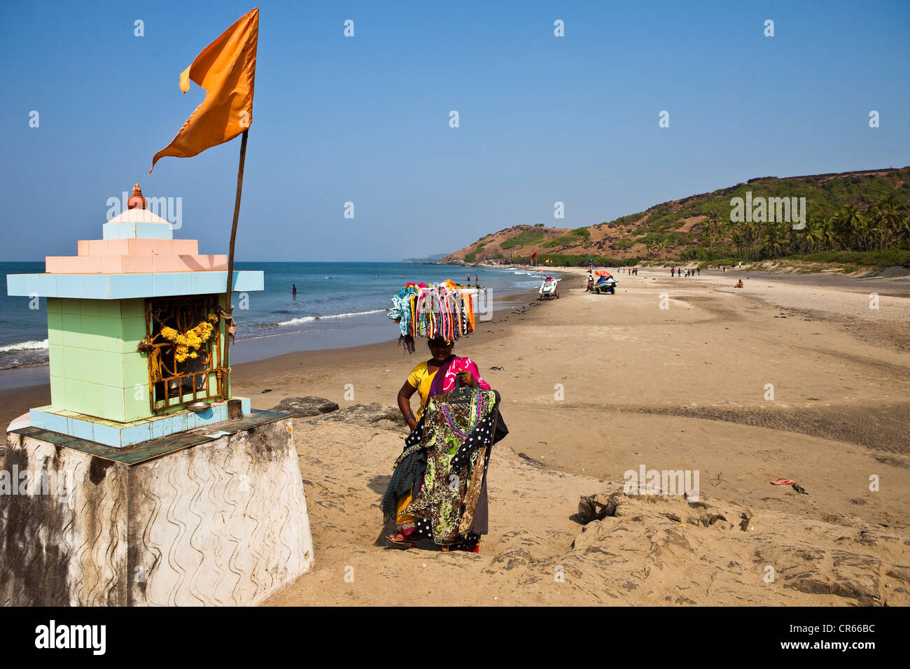 Indien, Goa Staat Vagator Strand Stockfoto