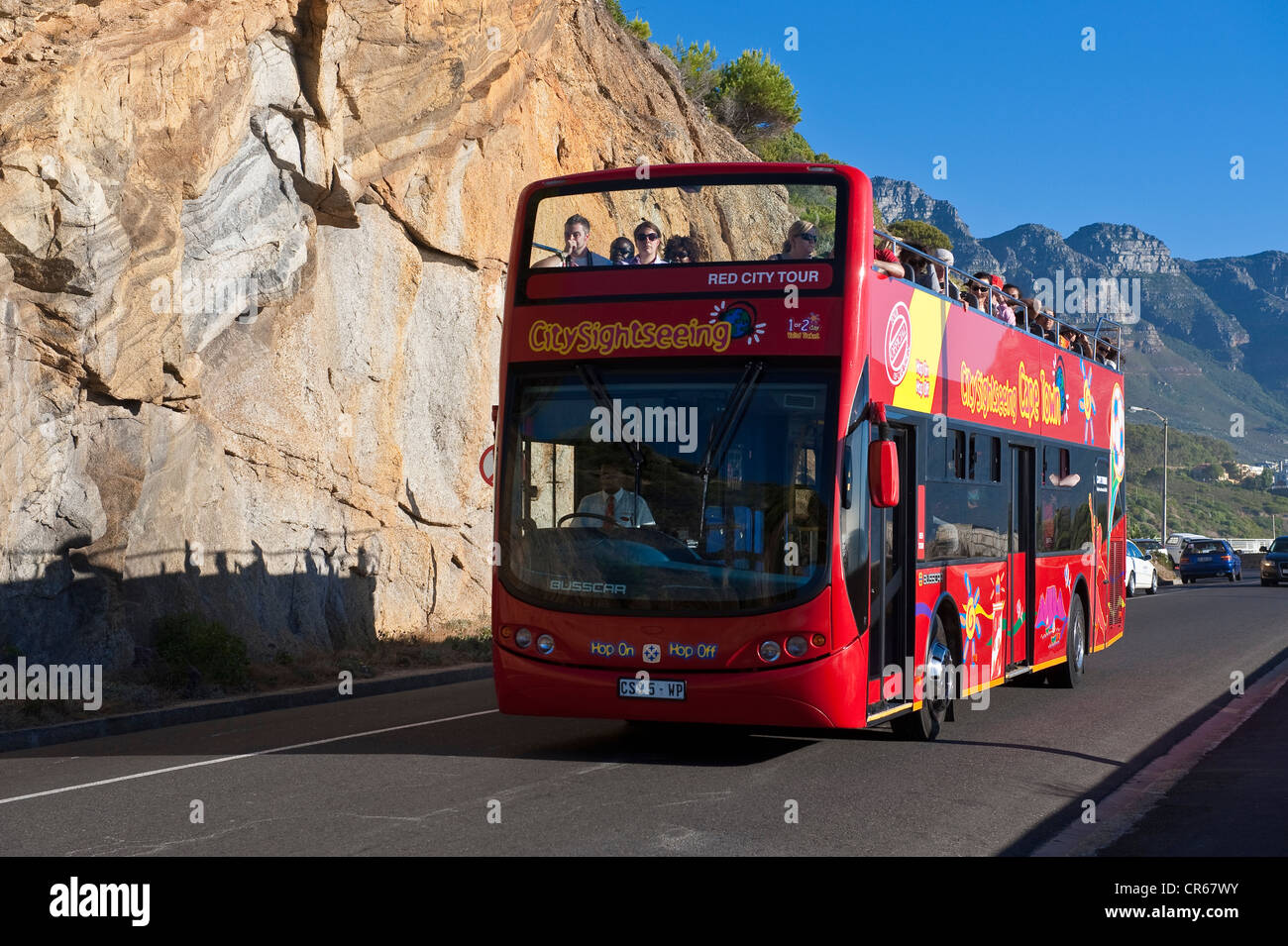 Südafrika, Western Cape, Cape Town, der Bezirk von Camps Bay, der City Sightseeing-bus Stockfoto