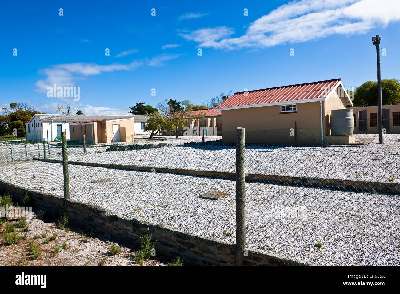 Südafrika, Western Cape, Cape Town, das Gefängnis von Robben Island, UNESCO Welterbe, mit Blick auf die Stadt Stockfoto