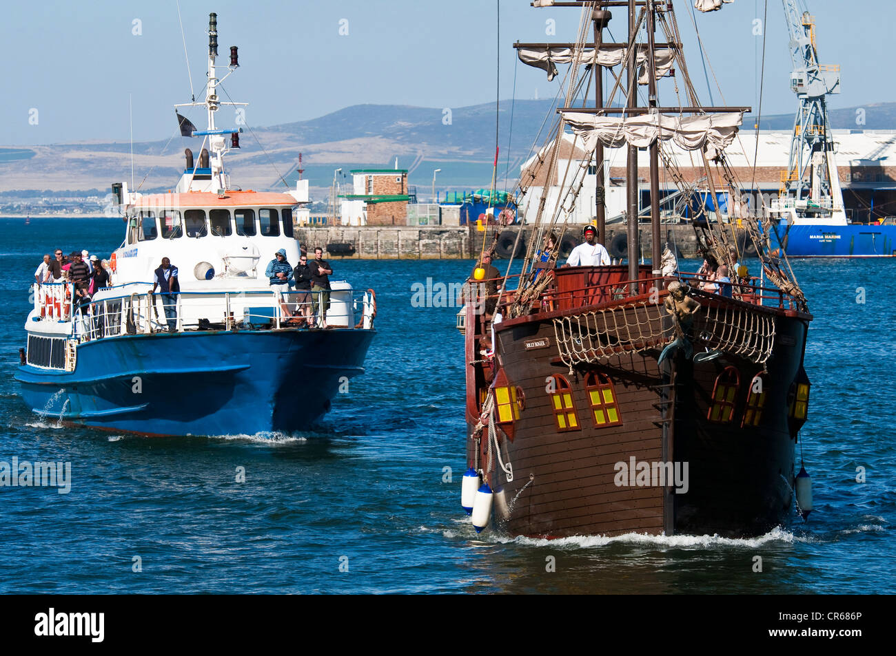 Südafrika, Western Cape, Cape Town, Victoria und Alfred Waterfront, besuchen Sie den Hafen per Schiff Stockfoto