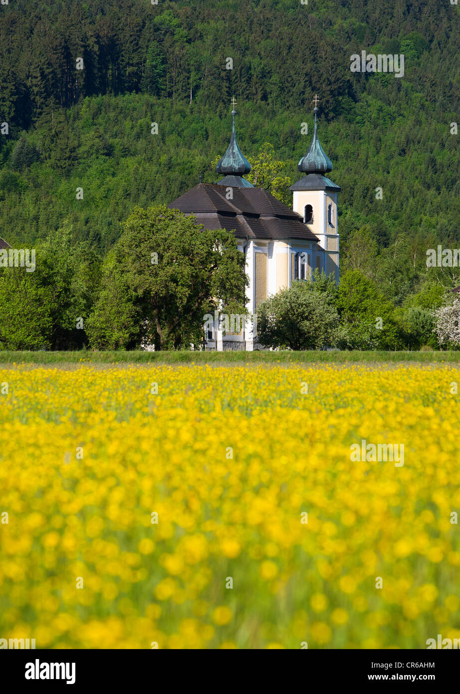 Österreich, Salzkammergut, Ansicht von St. Lorentius Kirche Stockfoto
