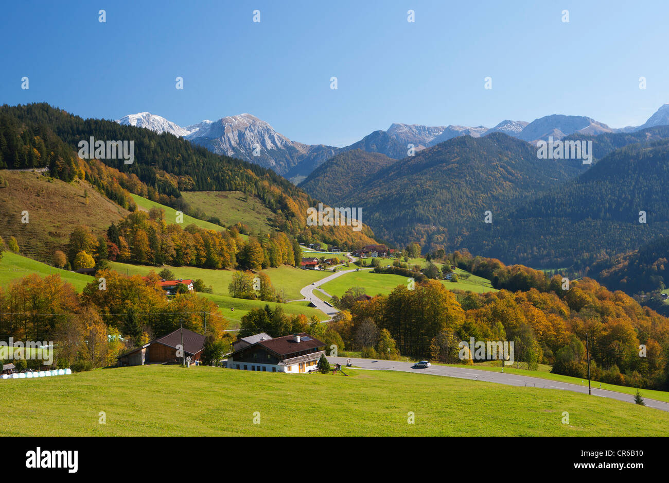 Deutschland, Bayern, Ramsau, Ansicht des Watzmann Berge Stockfoto