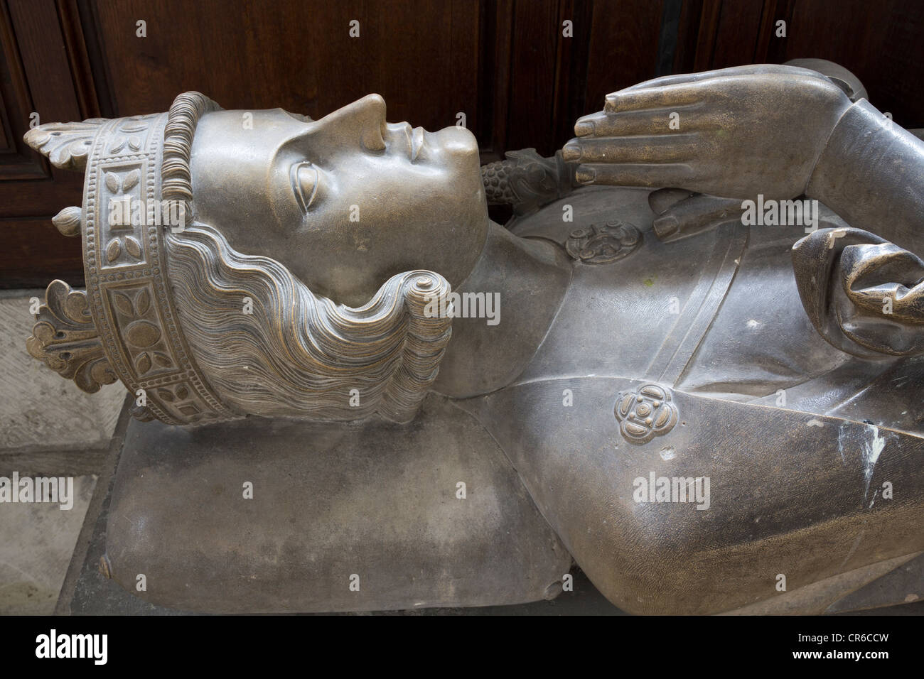 Bildnis von Rollo, Herzog der Normandie (geboren c.860, gestorben c.932), Kathedrale von Rouen, Haute-Normandie, Frankreich Stockfoto