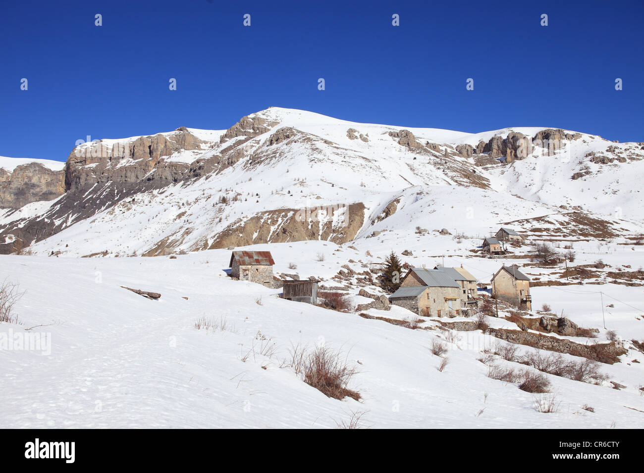 Der Mont Mounier (2800m hoch) in den Alpes-Maritimes Stockfoto