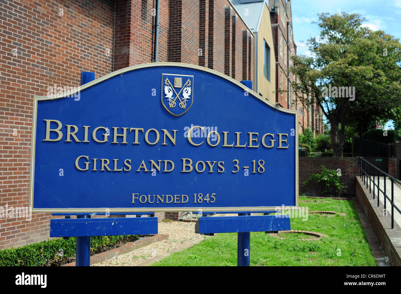 Brighton College Private Public School for Girls and Boys Sussex UK wurde 1845 in Großbritannien gegründet Stockfoto