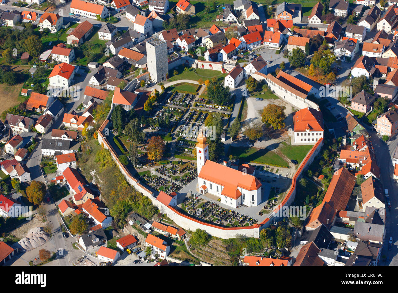 Luftaufnahme, Vohburg an der Donau, Hollerdau, Bayern, Deutschland