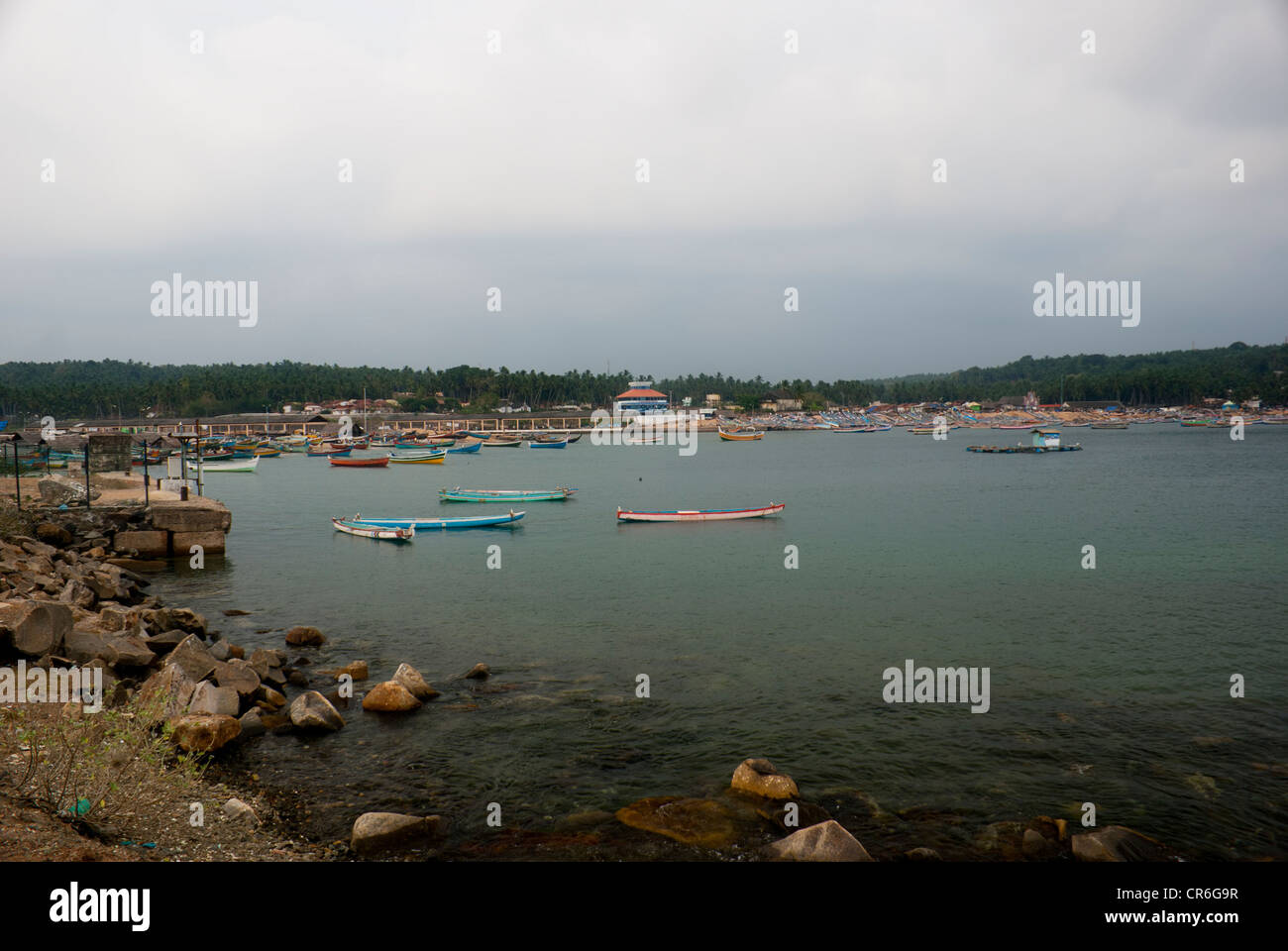 Eine Ansicht in der Nähe der Moschee von Vizhinjam Stockfoto