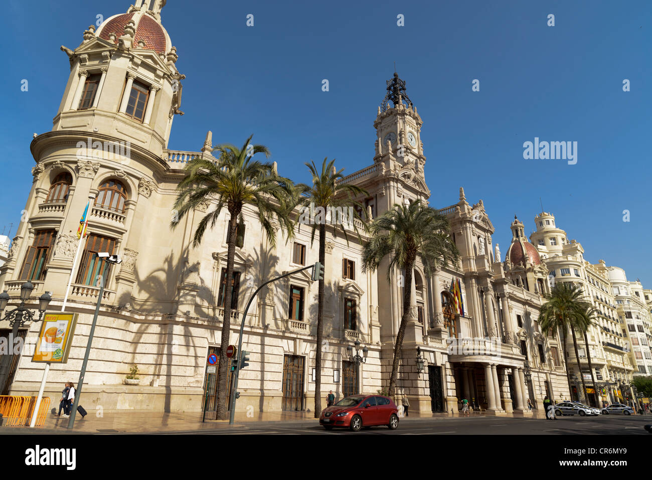 Rathaus, Plaza del Ayuntamiento, Valencia, Spanien, Europa Stockfoto