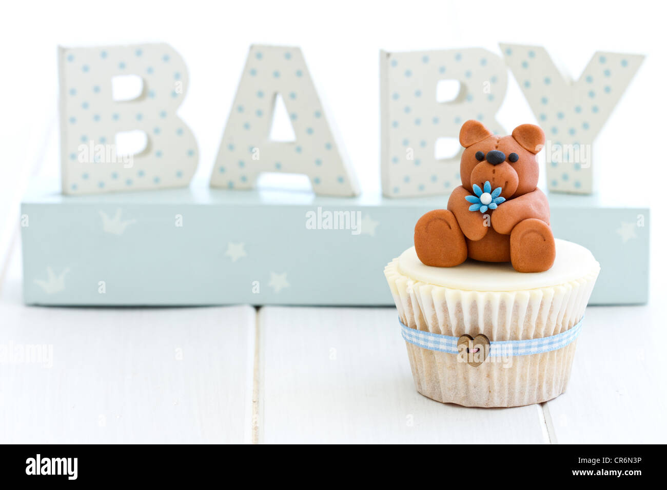 Babyshower cupcake Stockfoto