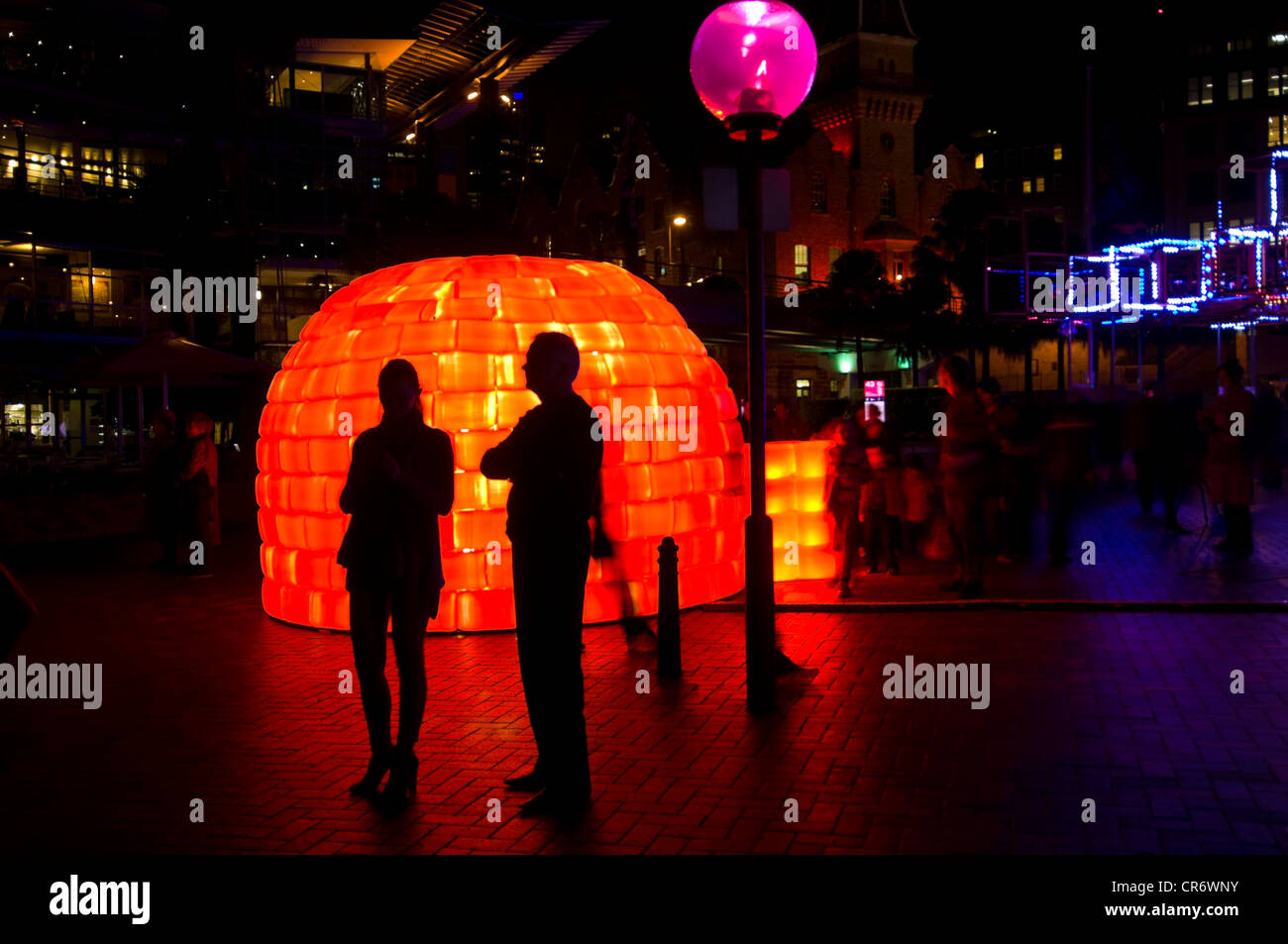 Lichtskulpturen bei Vivid Sydney Festival, Australien Stockfoto