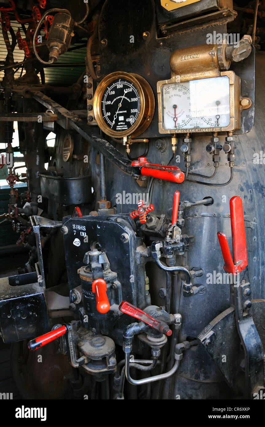 Vintage Lokomotive Interieur Stockfoto