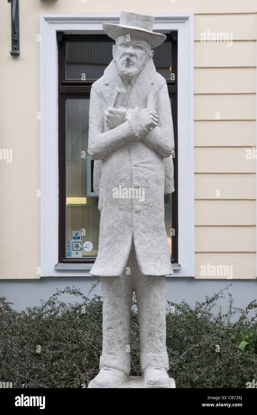 Zille, Heinrich, 10.1.1858 - 9.8.1929, deutscher Künstler (Maler), voller Länge, Statue, Nikolai-Viertel, Berlin, Stockfoto