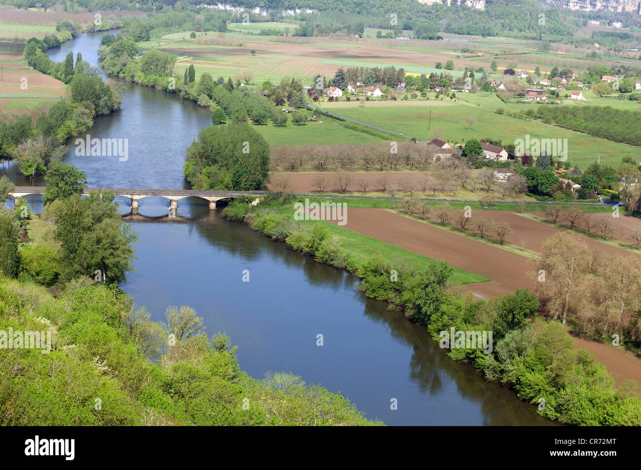 Dordogne Fluß von Domme in der Dordogne (24)Departement von Frankreich