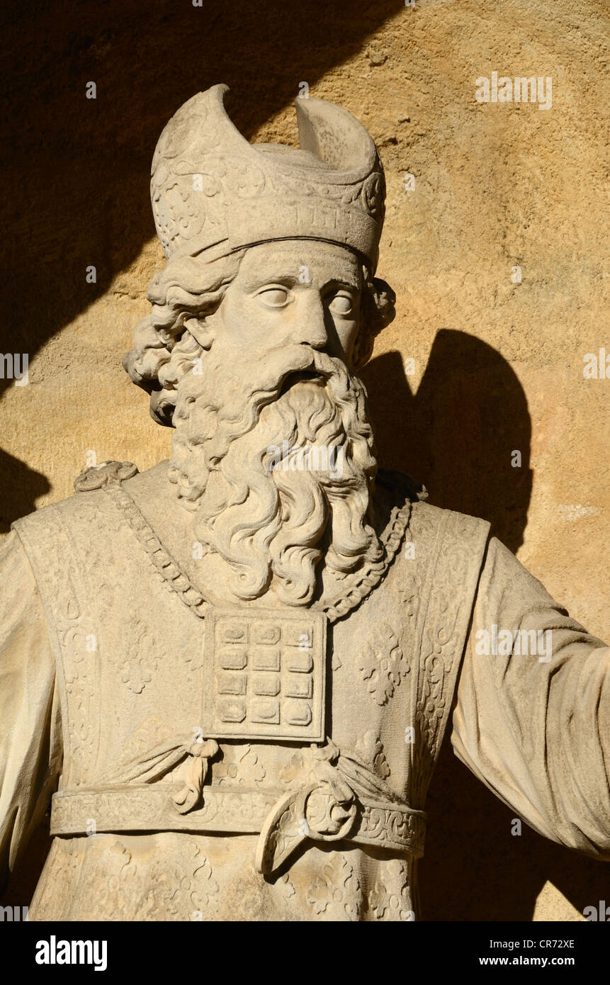 Statue oder Porträt von Aaron dem Priester oder der Levit, Bruder von Moses, Monument sec Aix-en-Provence Provence Frankreich Stockfoto