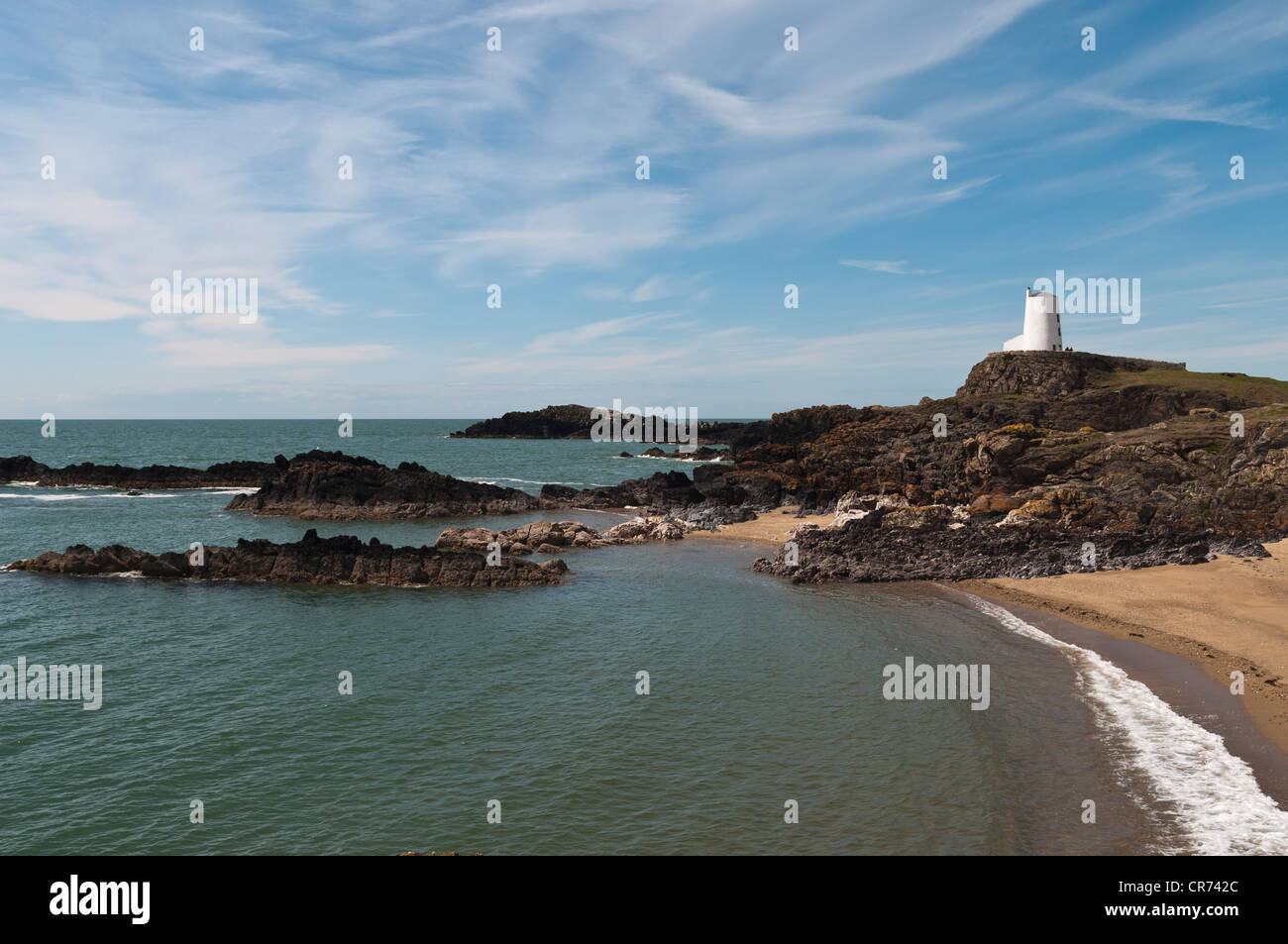 Porth Twr-Bach auf Llanddwyn Insel Anglesey Nordwales Stockfoto