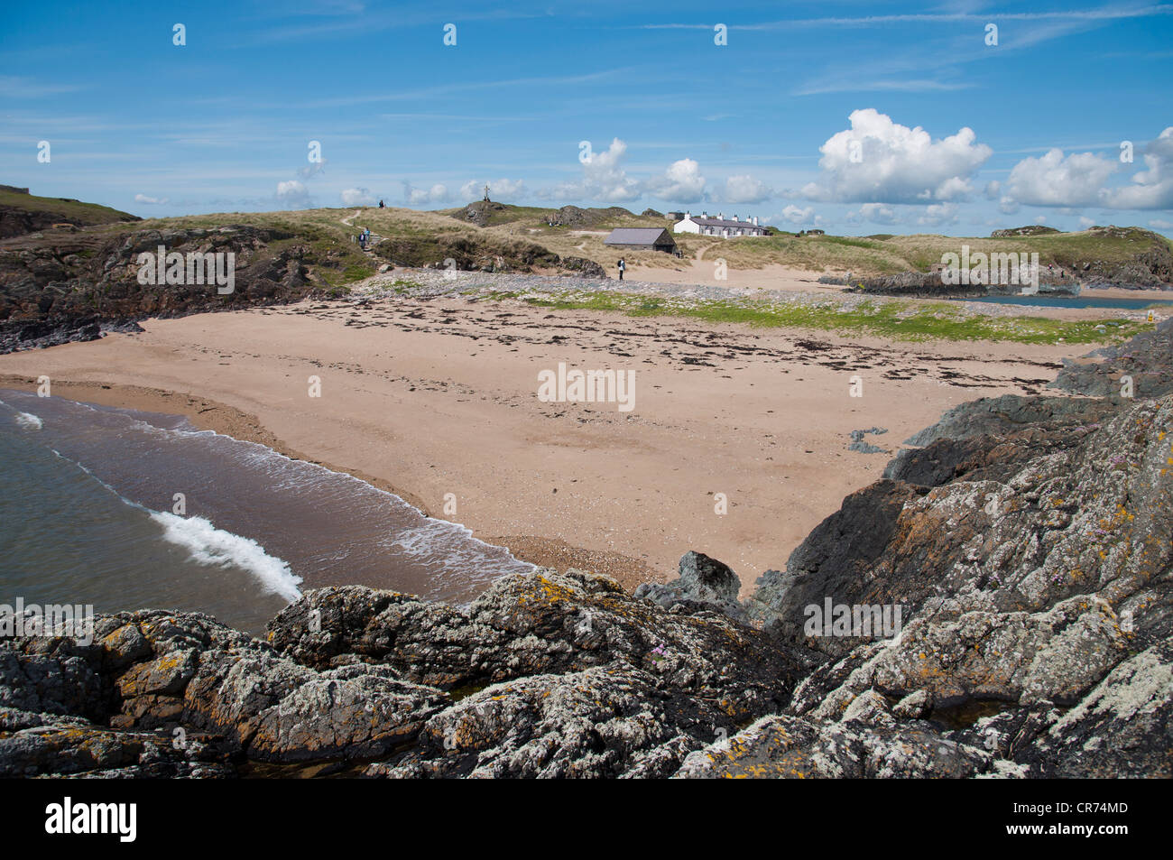Porth Twr-Bach auf Llanddwyn Insel Anglesey Nordwales Stockfoto