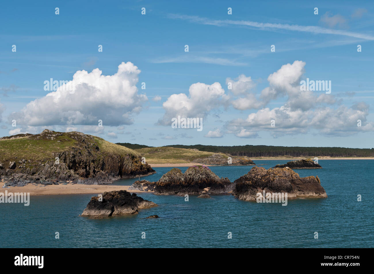 Piloten-Bucht auf Llanddwyn Insel Anglesey North Wales Stockfoto