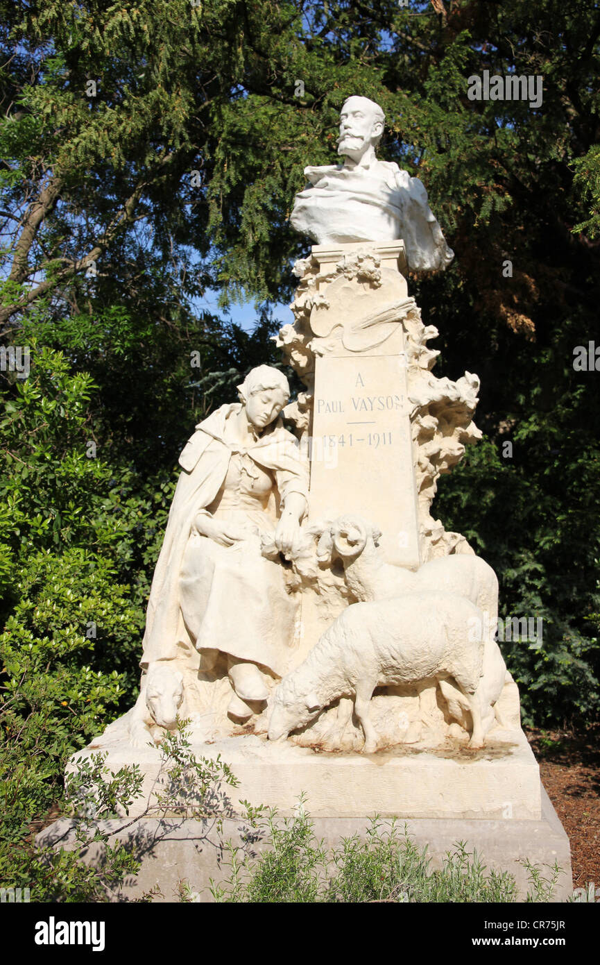 Vayson, Paul, 4.12.1841 - 14.12.1911, französischer Künstler (Maler), Denkmal in Rocher des Doms, Stockfoto