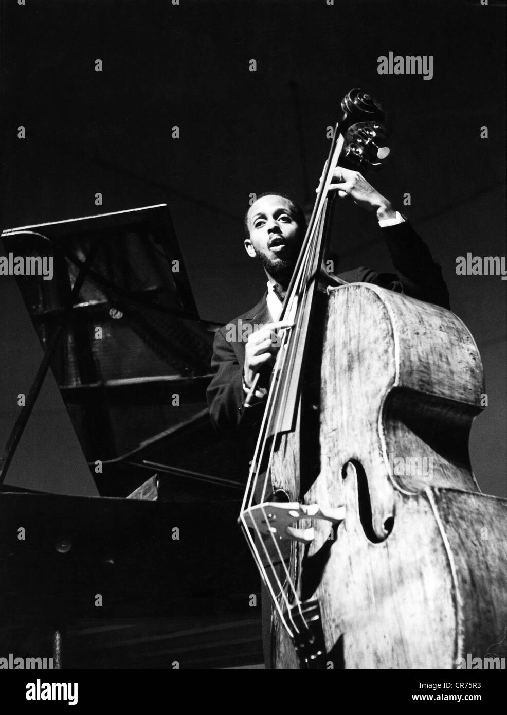 Modern Jazz Quartett, die amerikanische Jazzband, Mitglied: Percy Heird, Doublebass spielen, 1955, Stockfoto