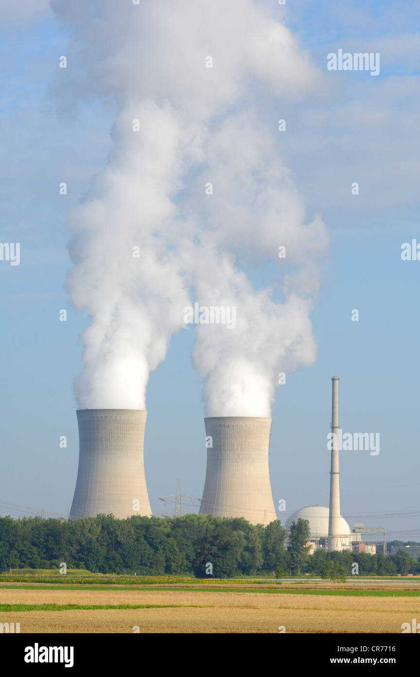Kernkraftwerk Grafenrheinfeld, Unterfranken, Bayern, Deutschland, Europa Stockfoto