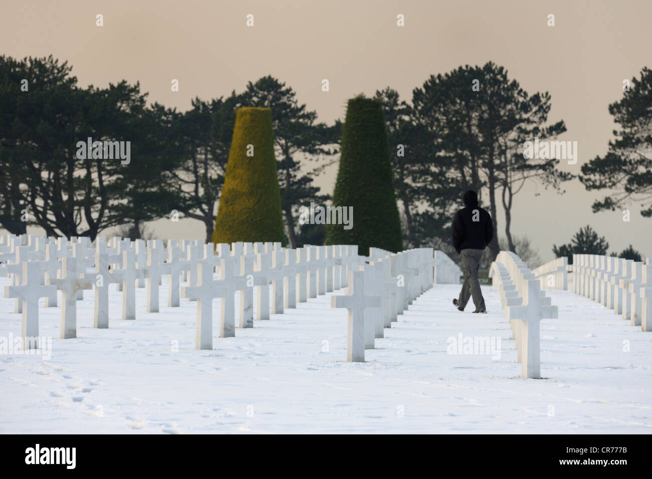 Frankreich, Calvados, Colleville Sur Mer, Normandie Landungen Beach, Omaha Beach, American Cemetery Stockfoto