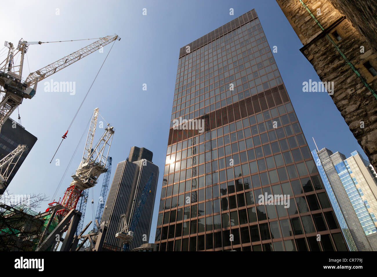 Der Leadenhall - Käsereibe - Bau Baustelle 3, City of London Stockfoto