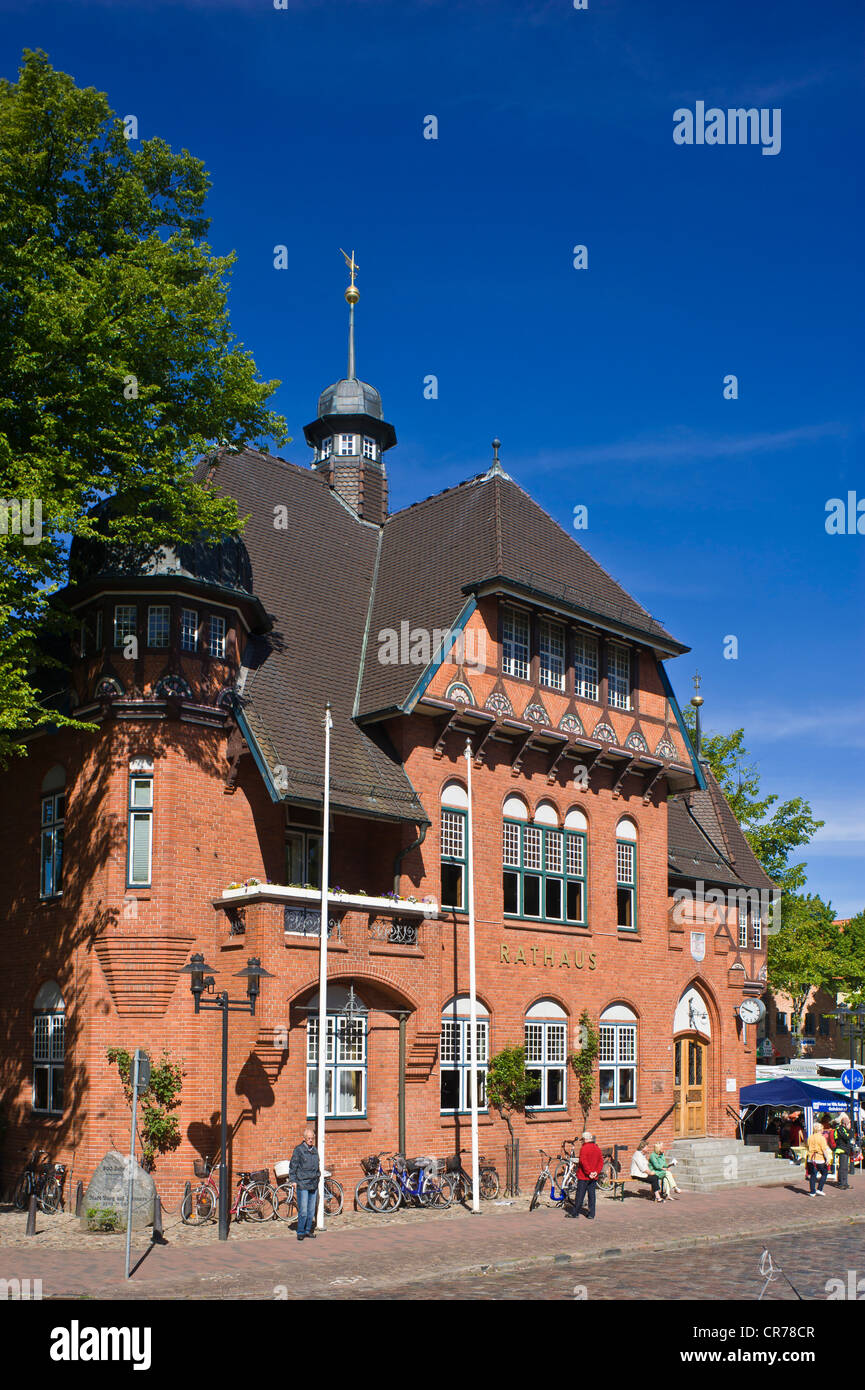 Rathaus, Am Markt Platz, Burg, Fehmarn, Insel, Ostsee, Schleswig-Holstein, Deutschland, Europa Stockfoto