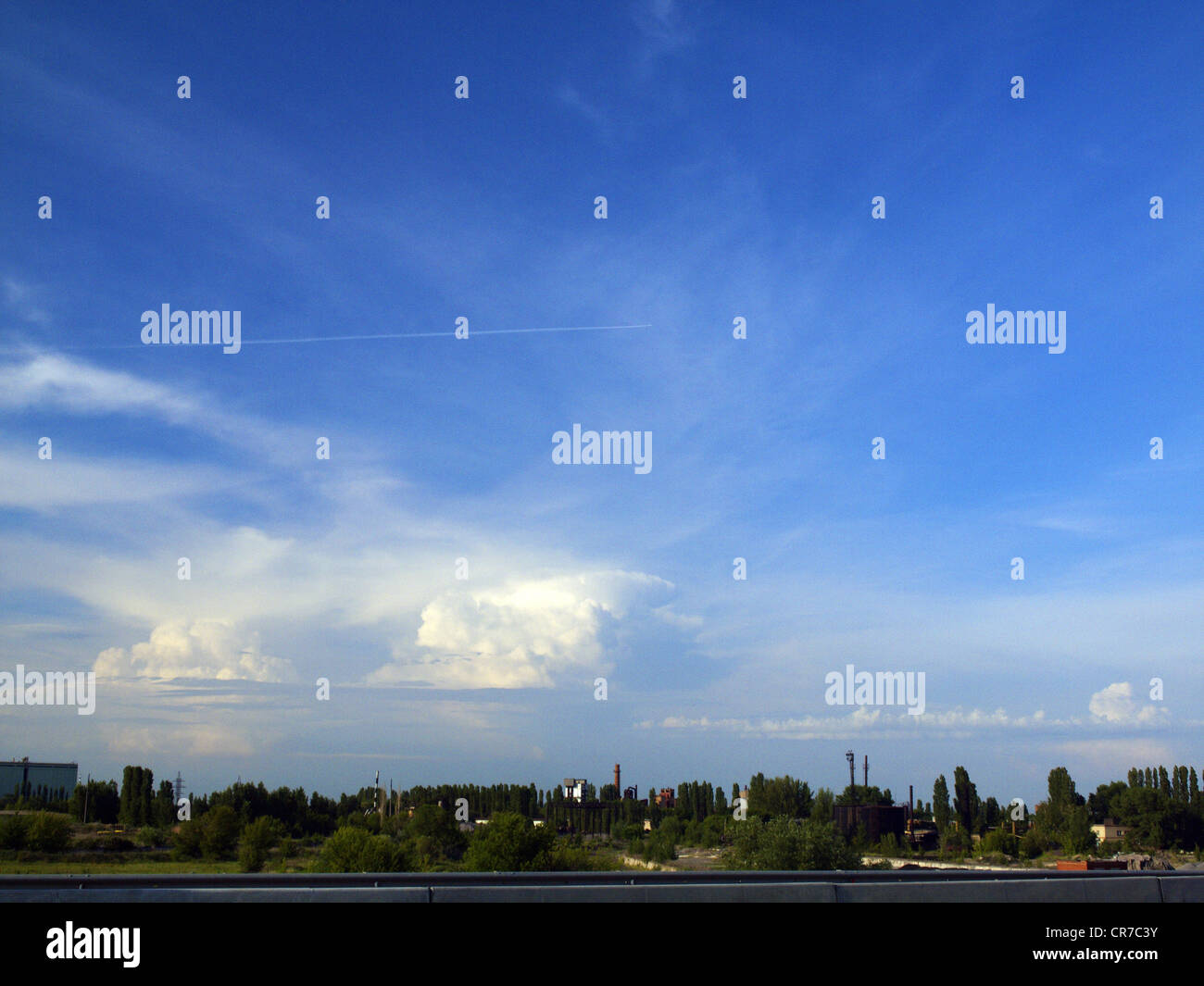 Digitale Aufnahme eine große Gewitterwolke in der Nähe von Voronezh. Stockfoto