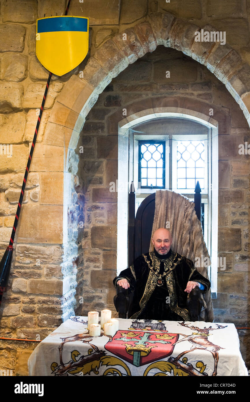 Vereinigtes Königreich East Midlands Nottinghamshire Nottingham Torhaus vom 13. Jahrhundert Eingang des Schlosses Leon Unczer ist sheriff Stockfoto