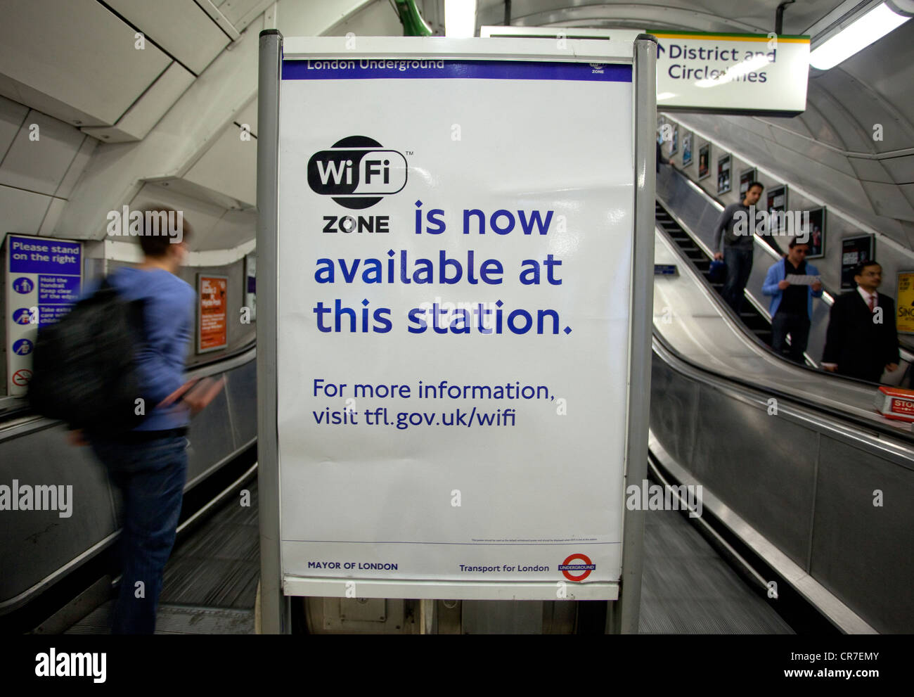 WLAN-Signal jetzt auch bei einigen London unterirdische Stationen Stockfoto