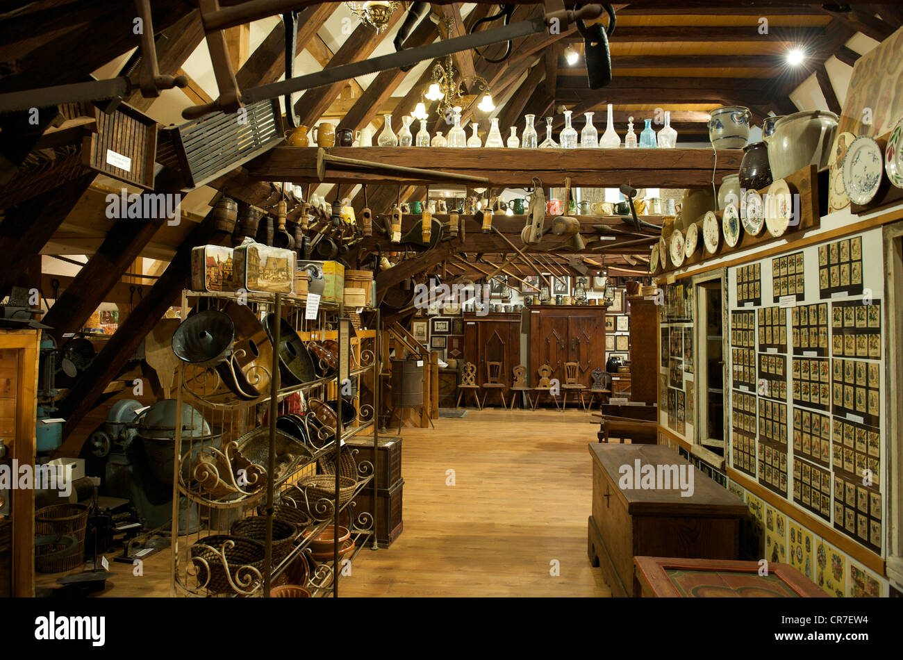 Frankreich, Bas Rhin, Mannele, Stoff und Museum von Lebkuchen Haus Lippen Stockfoto