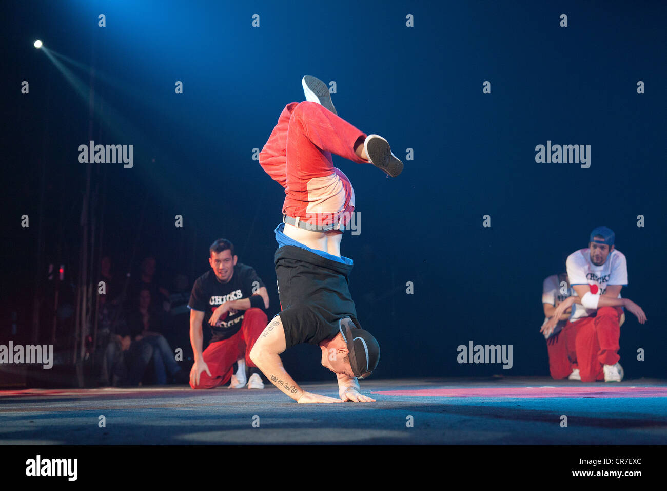 Der Kranke 7 Crew, FlicFlac Weihnachtszirkus Premiere Schrille Nacht, Eilige Nacht, Westfalia-Halle, Dortmund Stockfoto