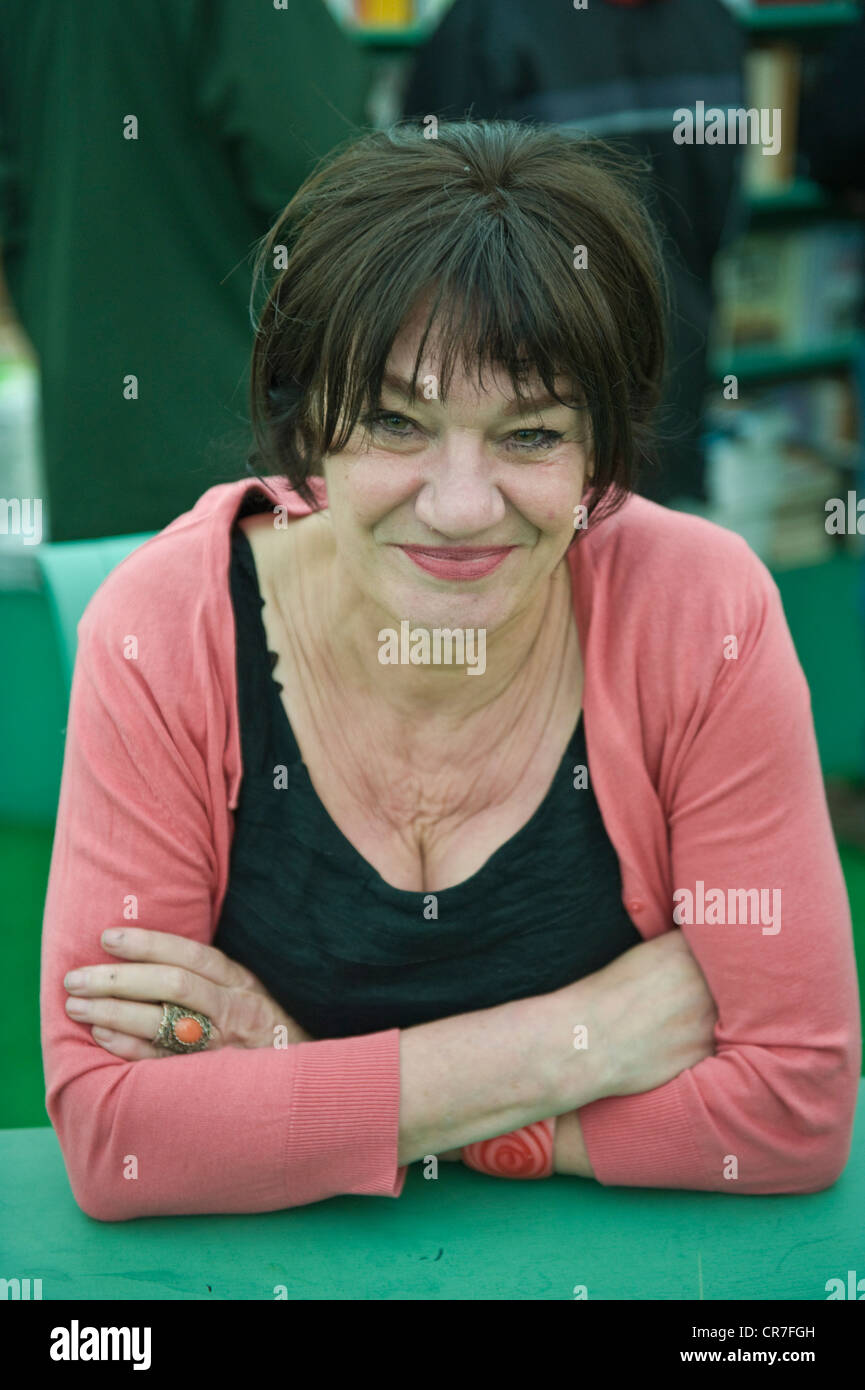 Louise Rennison, Englisch Autor und Komödiantin abgebildet auf der Telegraph Hay Festival 2012, Hay-on-Wye, Powys, Wales, UK Stockfoto