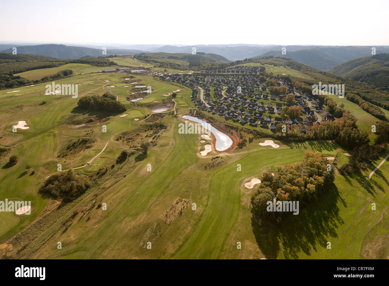 Luftaufnahme, Golfclub Cochem Mosel, Cochem, Eifel-Gebirge, Rheinland-Pfalz, Deutschland, Europa Stockfoto