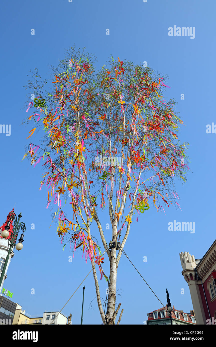 In Der Regel Dekoriert Ostern Baum Prag Bohmen Tschechische