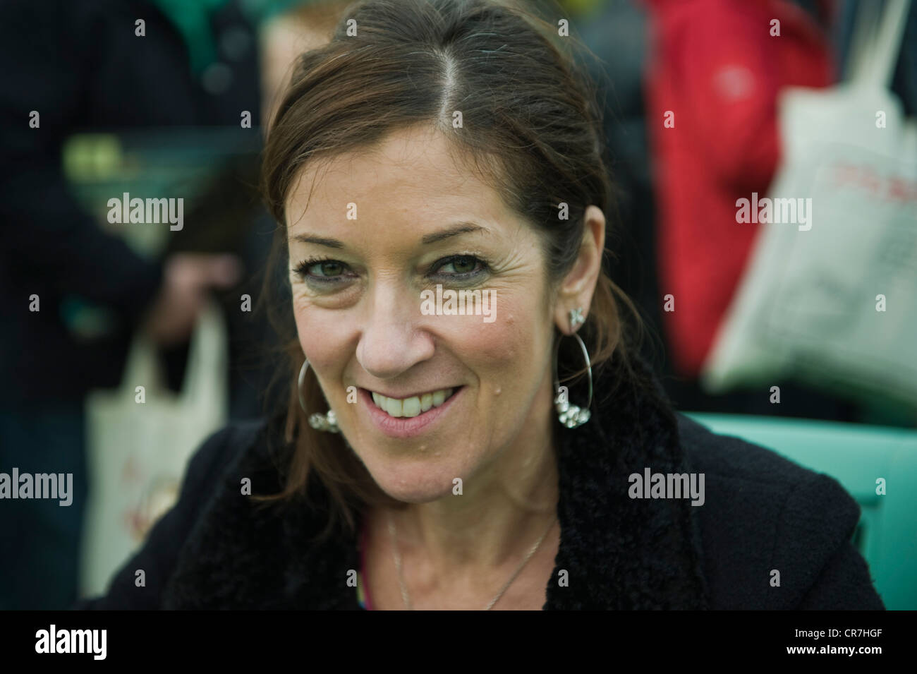 Victoria Hislop, Englisch Autor und Schriftsteller abgebildet auf der Telegraph Hay Festival 2012, Hay-on-Wye, Powys, Wales, UK Stockfoto