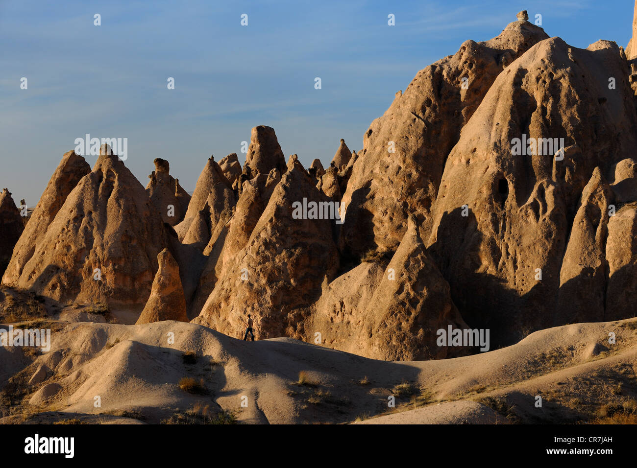 Zentral-Anatolien, Türkei, Provinz Nevsehir, Kappadokien-UNESCO-Welterbe, erodiert Landschaft und Fee Schornsteine in Devrent Stockfoto