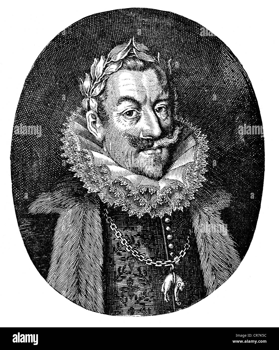 Matthias I, 24.2.1557 - 20.3.1619, Kaiser des Heiligen Römischen Reiches 13.6.1612 - 20.3.1619, Porträt, Kupferstich, 17. Jahrhundert, Artist's Urheberrecht nicht gelöscht werden Stockfoto