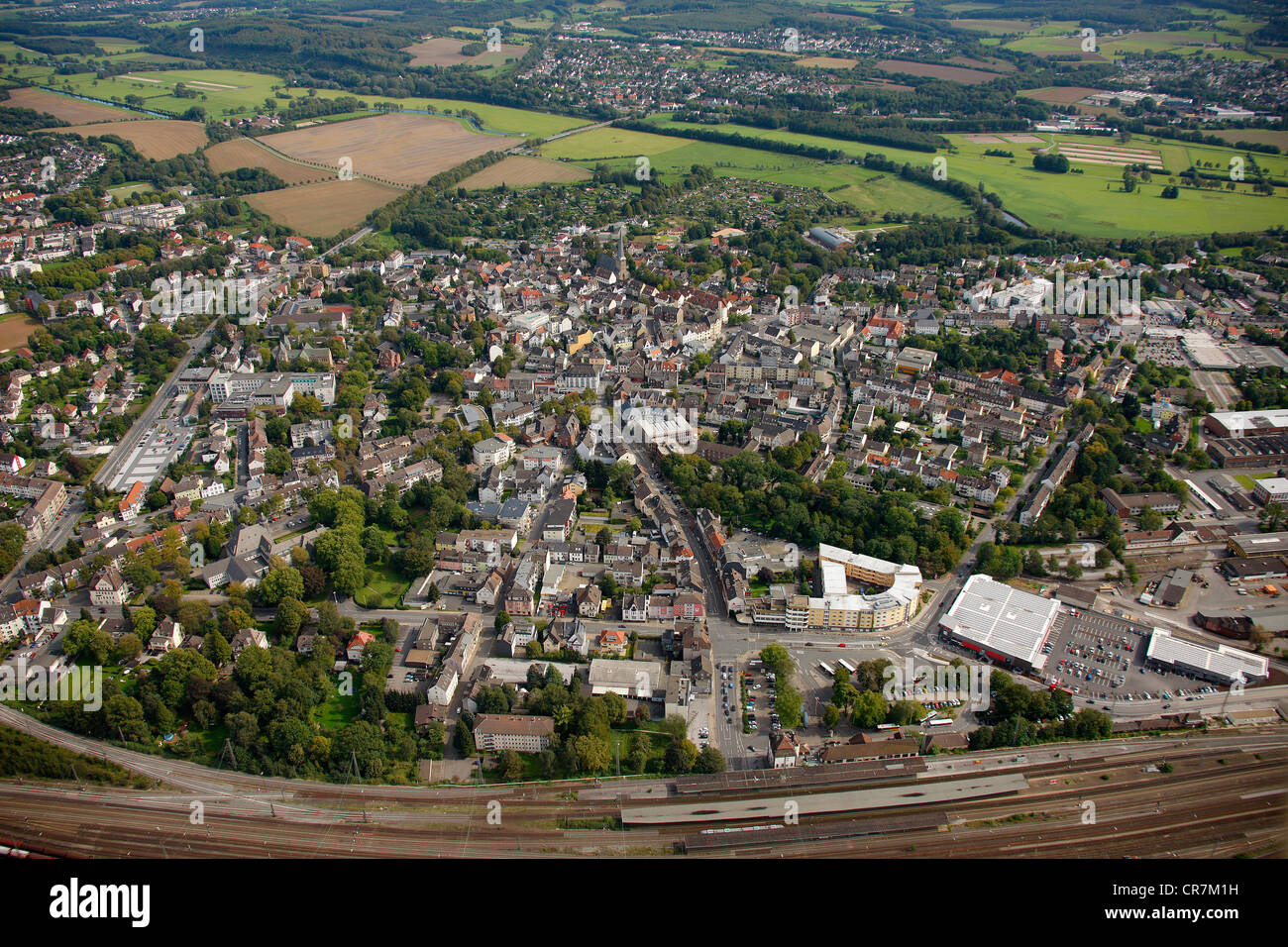 Luftaufnahme, Schwerte, Ruhrgebiet, Nordrhein-Westfalen, Deutschland, Europa Stockfoto