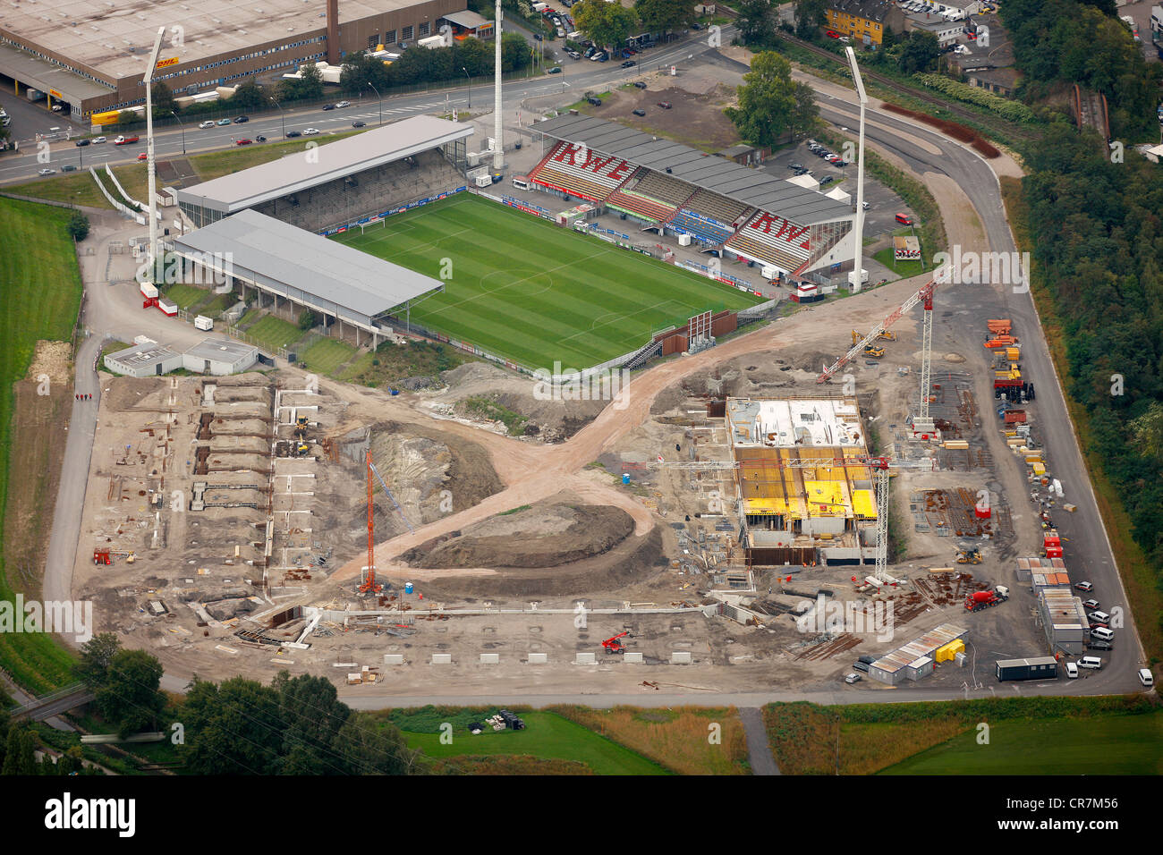 Luftaufnahme, Georg-Melches Stadion, Essen, Ruhrgebiet, Nordrhein-Westfalen, Deutschland, Europa Stockfoto