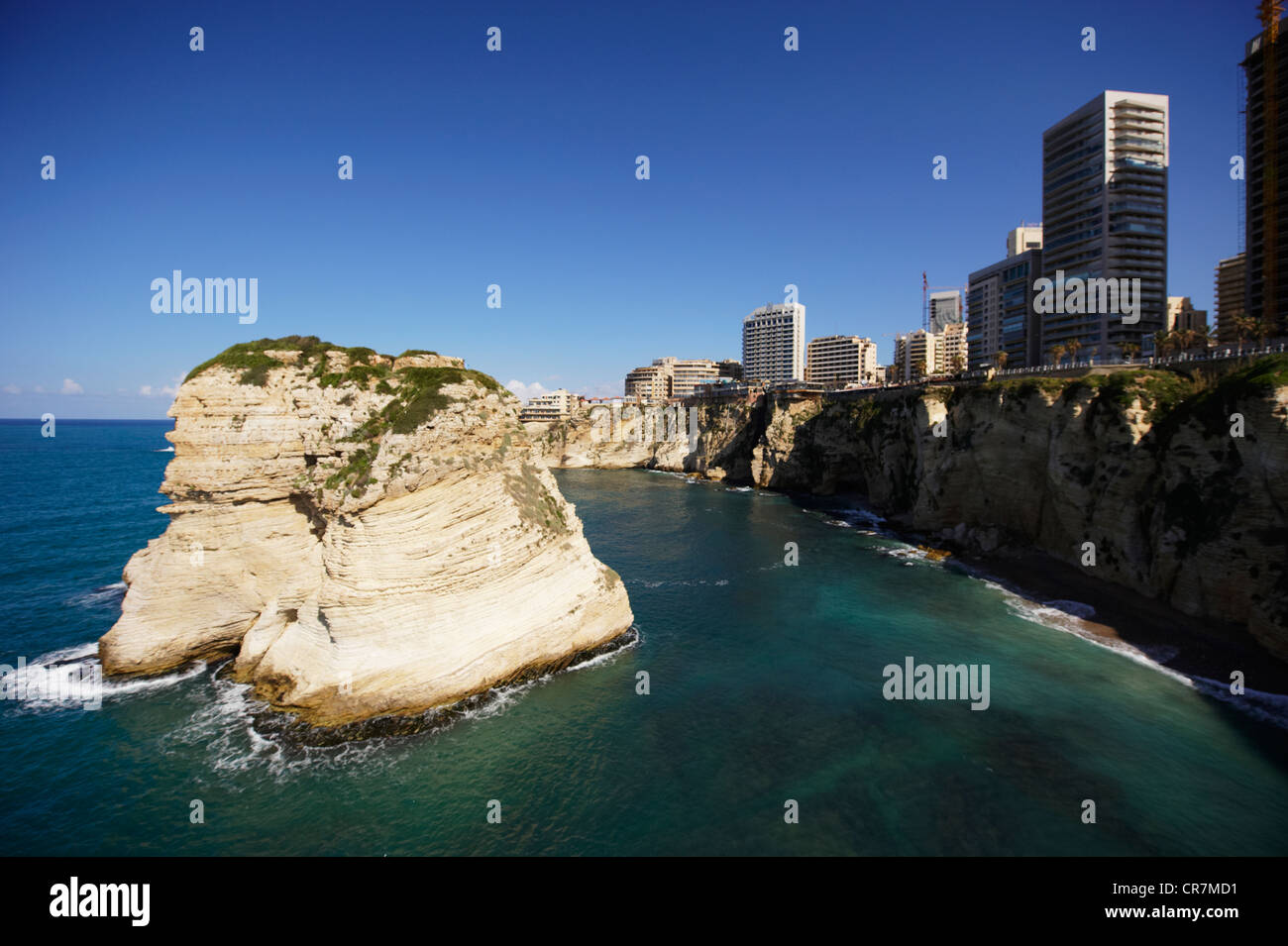 Libanon, Beirut, die Corniche-Beirut, die Tauben-Höhle Stockfoto