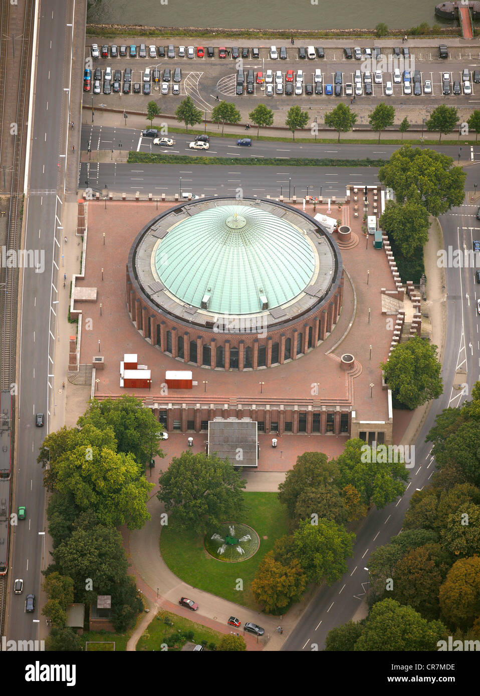 Luftaufnahme, Tonhalle Concert Hall, Düsseldorf, Rheinland, Nordrhein-Westfalen, Deutschland, Europa Stockfoto