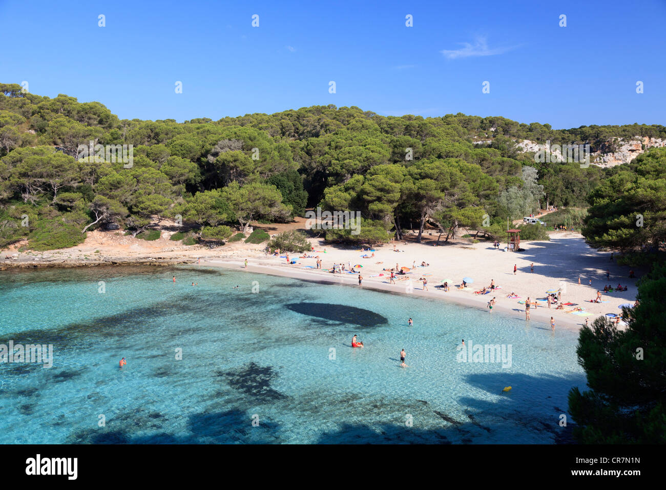 Spanien, Balearen, Cala Macarella Strand Stockfoto