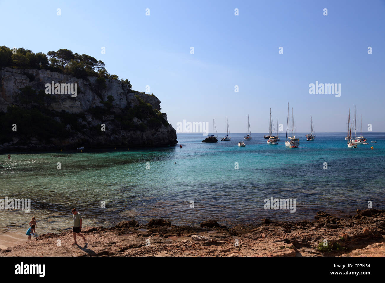 Spanien, Balearen, Cala Macarella Strand Stockfoto
