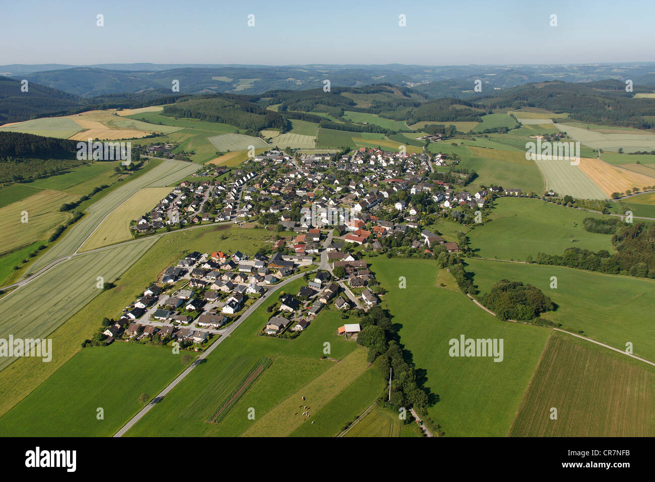 Luftaufnahme, Affeln, Neuenrade, Sauerland, Nordrhein-Westfalen, Deutschland, Europa Stockfoto