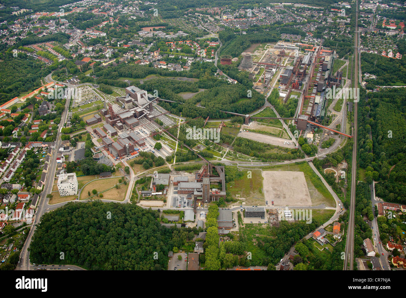Luftbild, Zeche Zollverein X, Zeche, UNESCO-Weltkulturerbe, Essen, Ruhrgebiet, Nordrhein-Westfalen, Deutschland, Europa Stockfoto