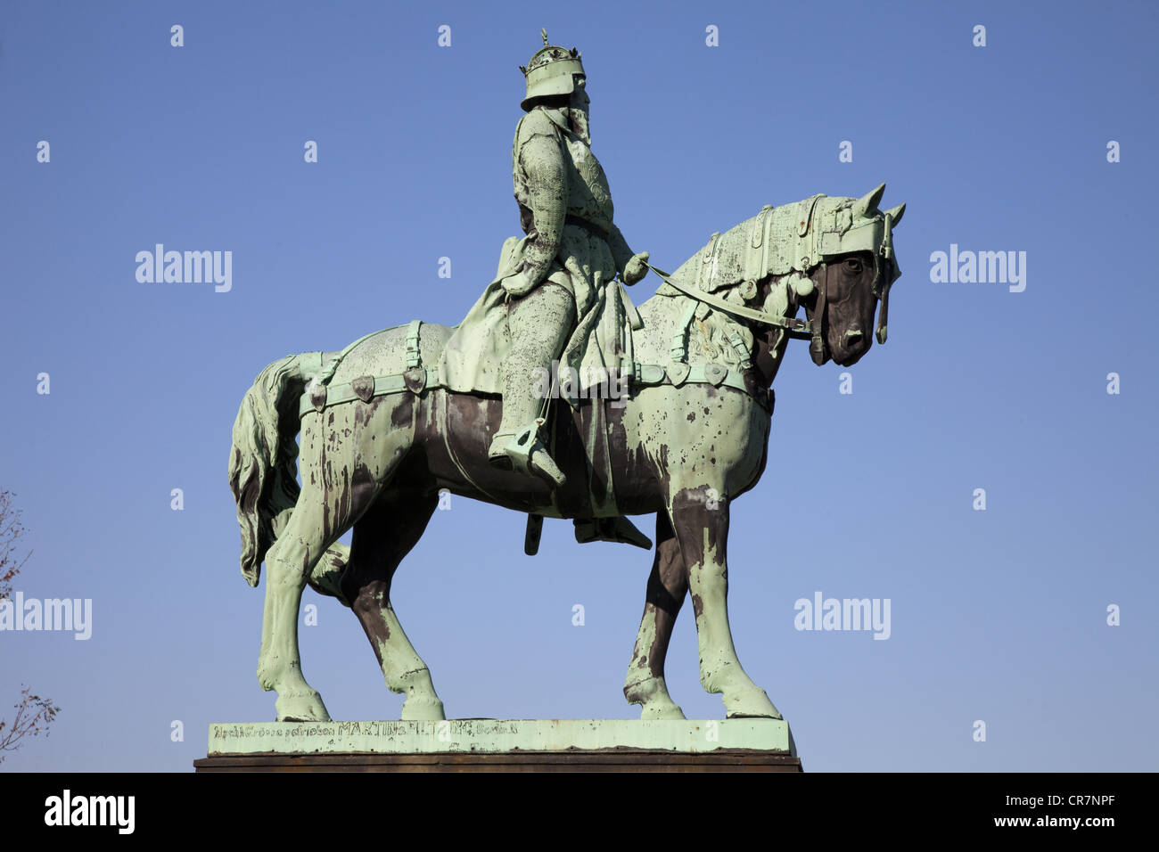 Friedrich I. 'Barbarossas', ca. 1123 - 10.6.1190, Heiliger römischer Kaiser seit 18.6.1155 - 10.6.1190, Reiterstandbild, Goslar, Deutschland, Stockfoto